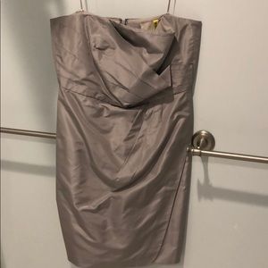 J. Crew strapless metallic mushroom dress